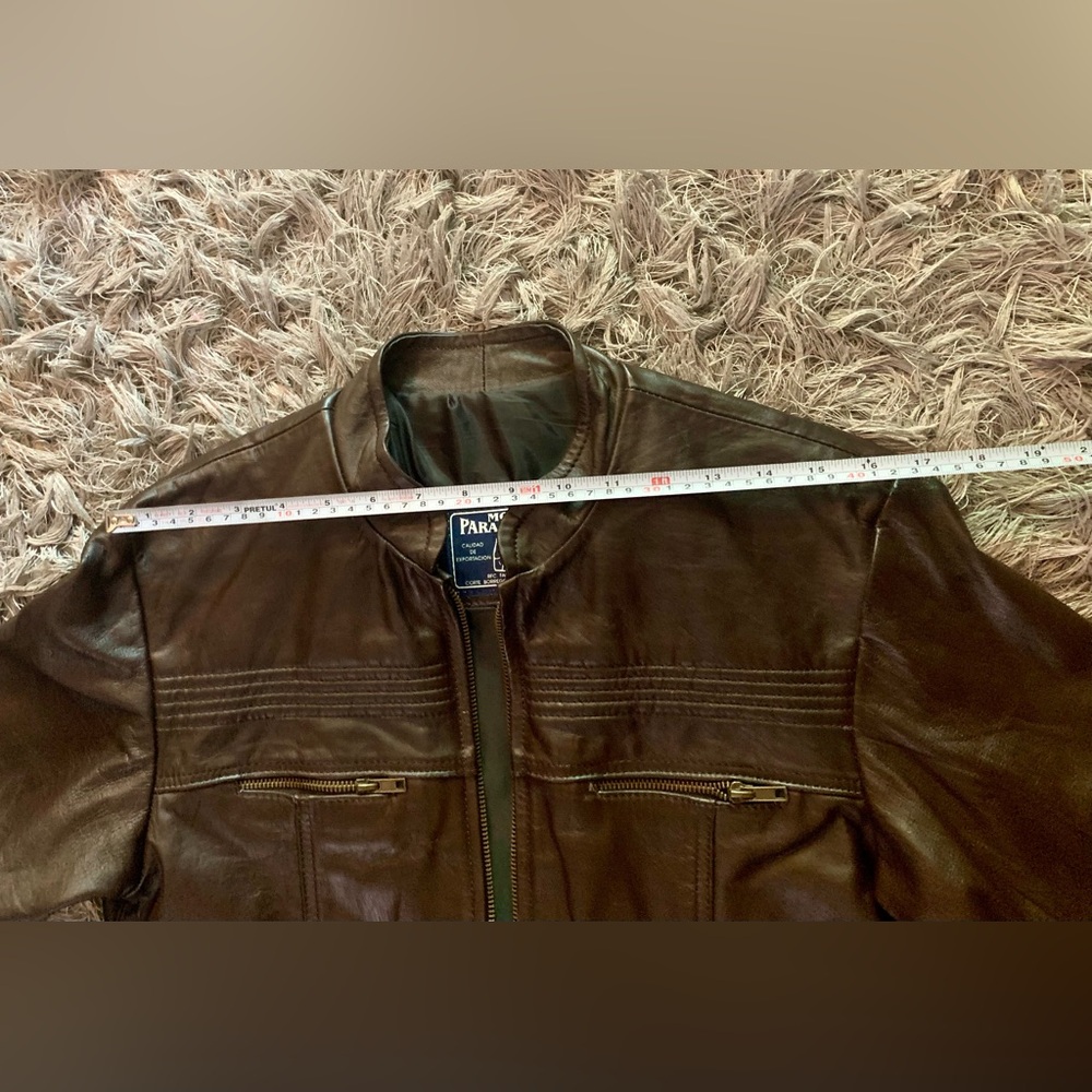 Brown Authentic Leather Jacket. Mint Condition Si… - image 5